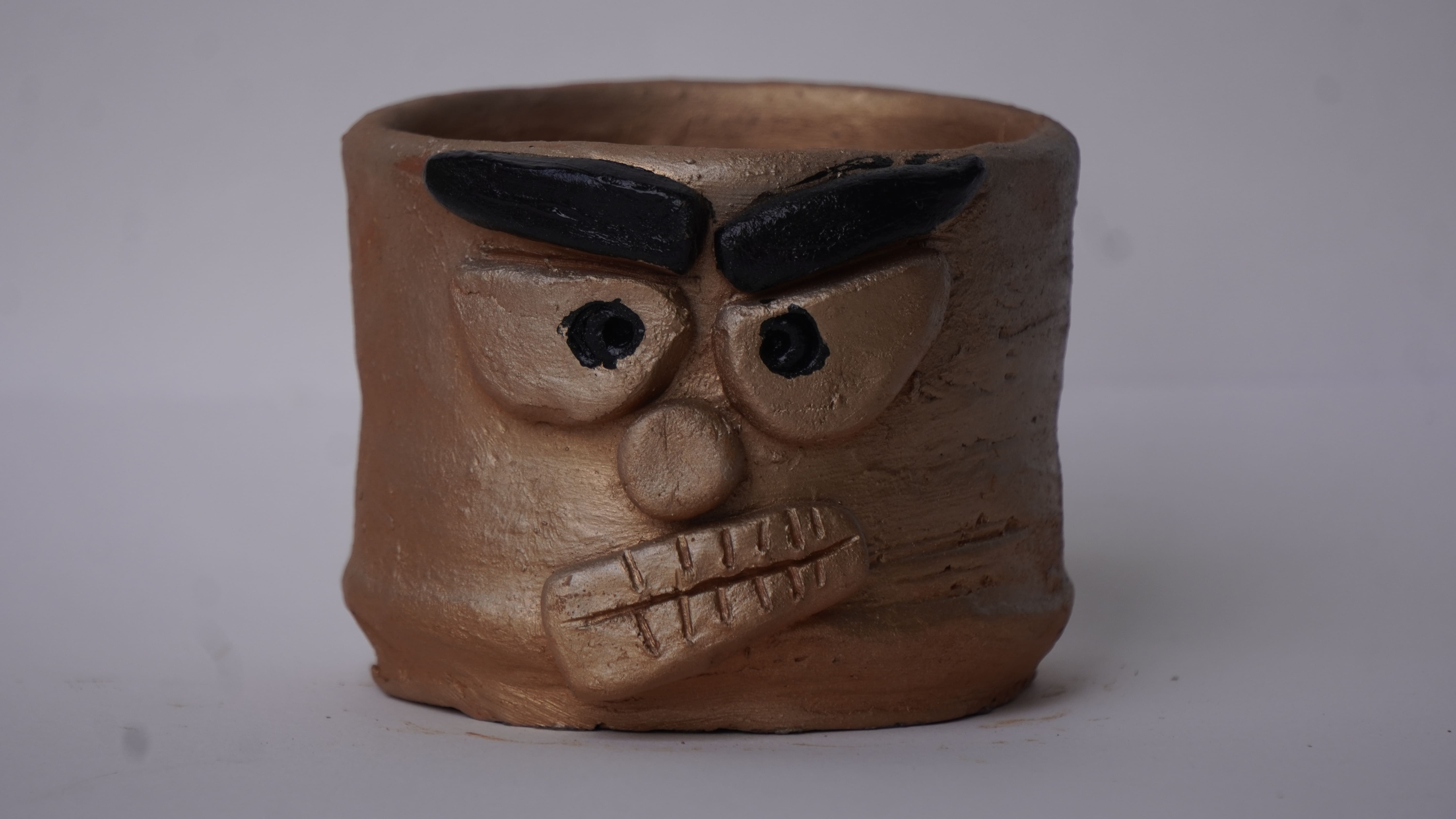 Angry Bird Planter (Golden)
