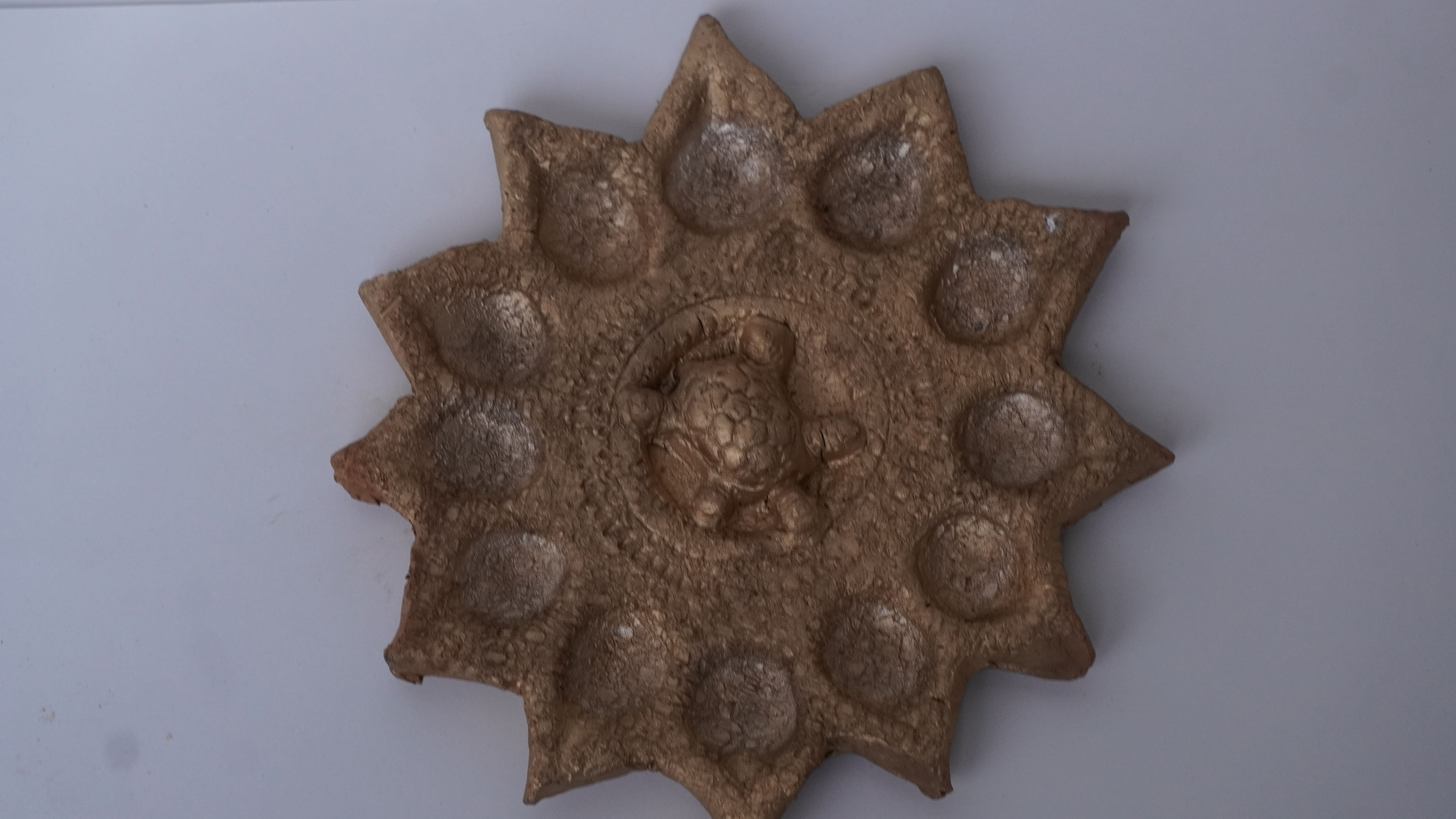 11 Set Diya Plate(Golden)