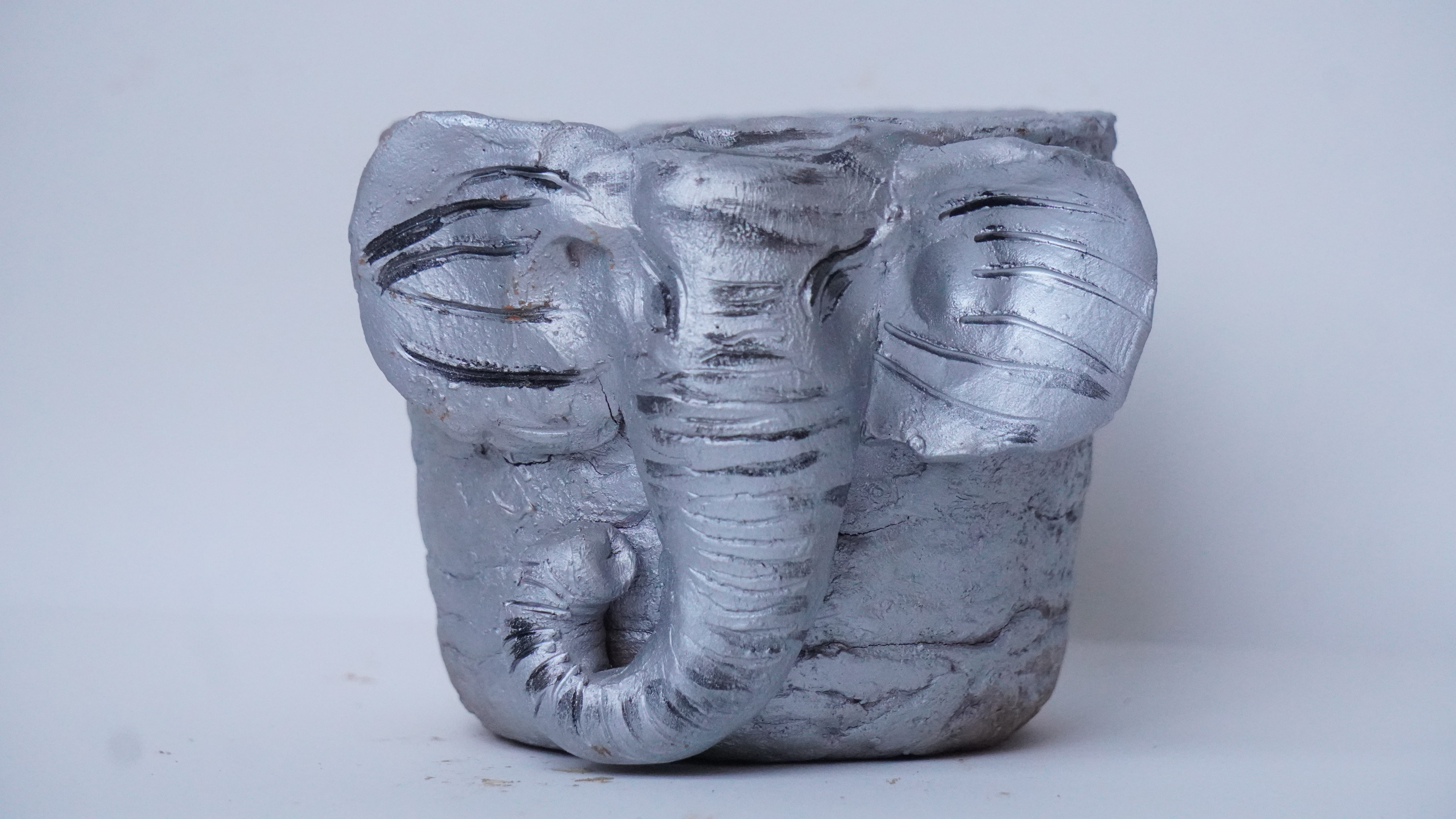 Elephant Planter (Silver)